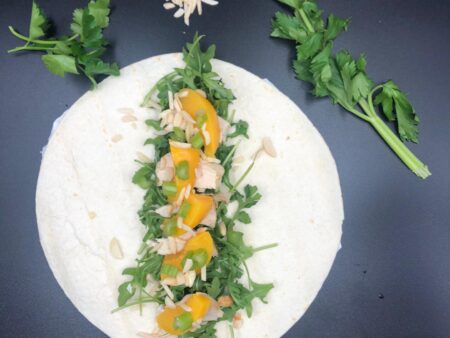 wrap frango alperce Maria do Bairro