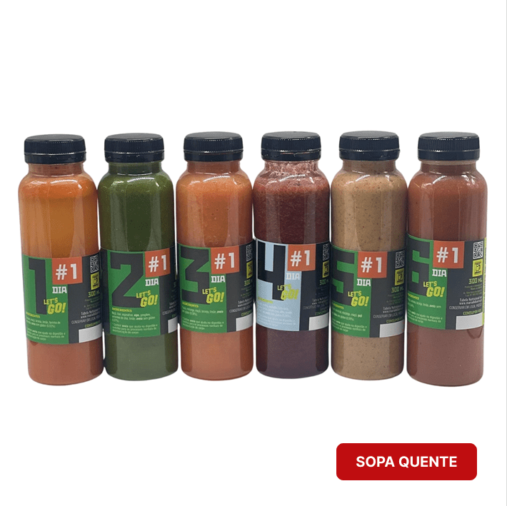 Maria do Bairro - Plano Líquido e sopas quentes 6 Sumos detox